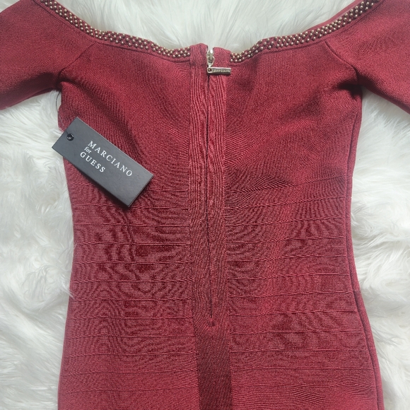 NWT Marciano Atzi Bandage Gown Red size Small - Picture 9 of 9